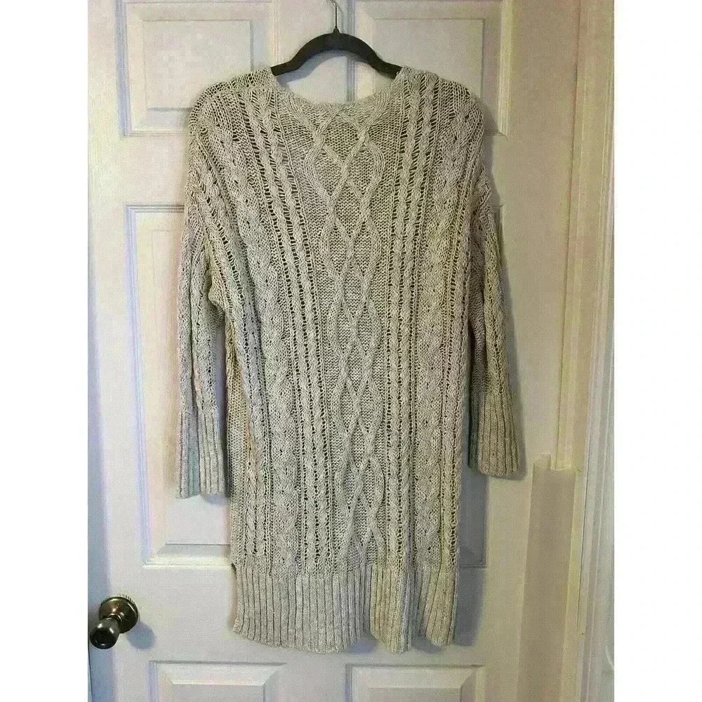 Ralph Lauren Denim And Supply Beige Crochet Knit Chunky sweater size Medium